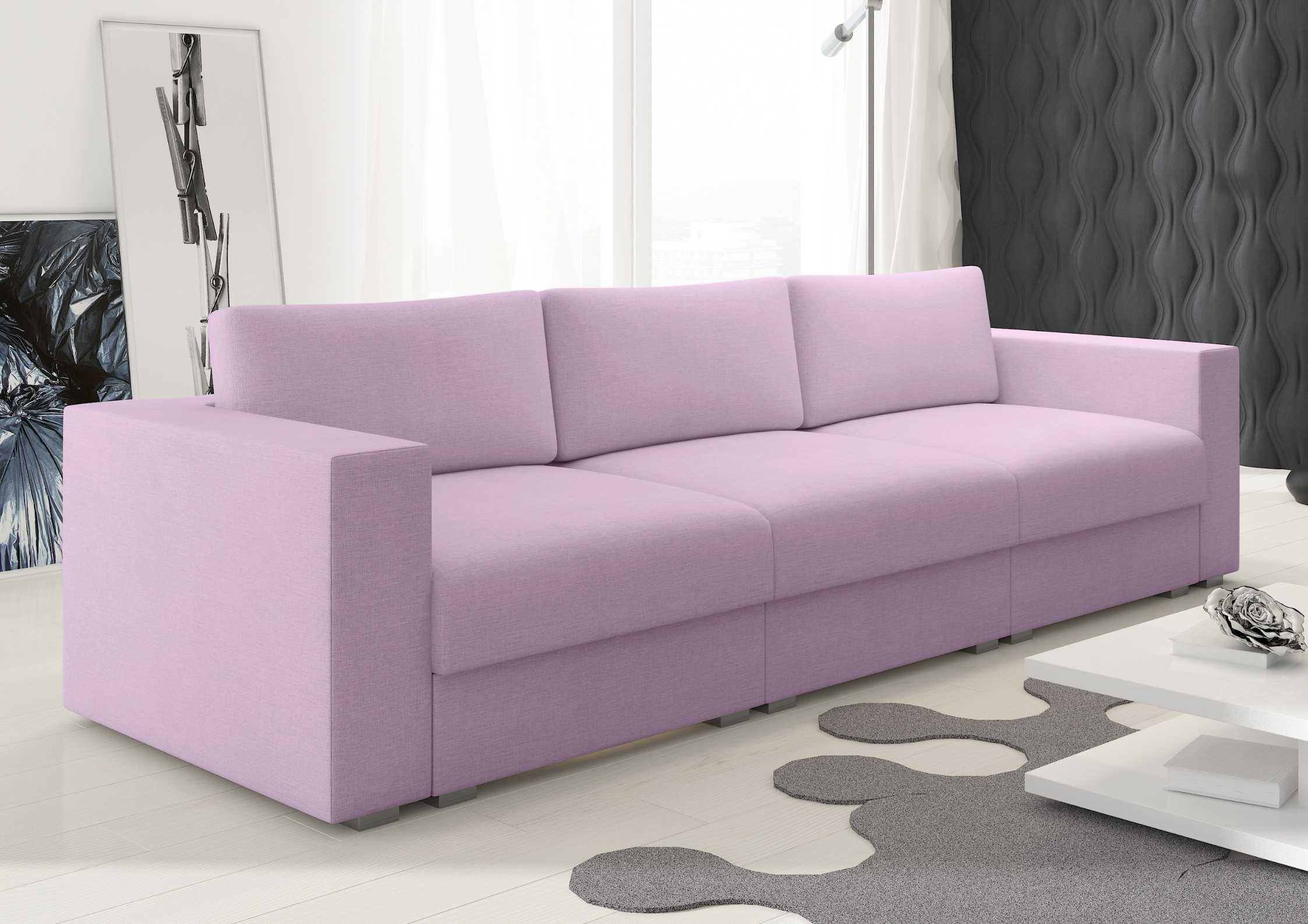 Modułowa sofa w kolorze różowym